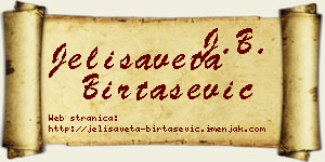 Jelisaveta Birtašević vizit kartica